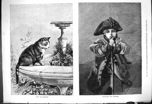 Antique print 1880 - antique,