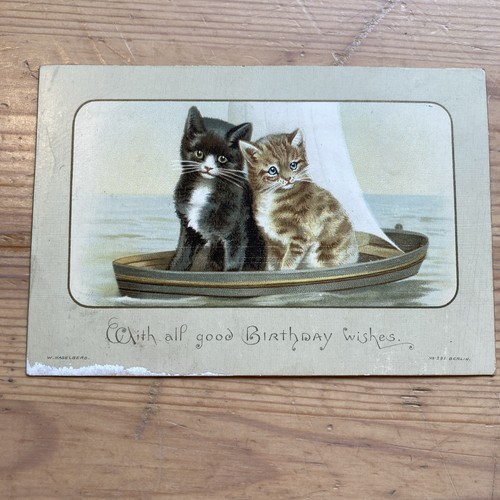 Victorian birthday card two - w/,