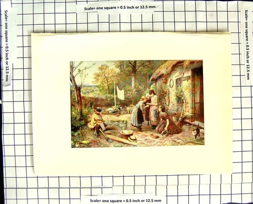 Old antique print c1907 - antique,