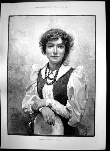 Antique old print - old,