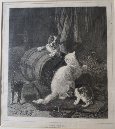 Original old antique print - antique,