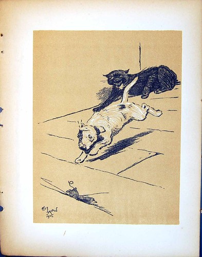 Old antique print - antique, chasing