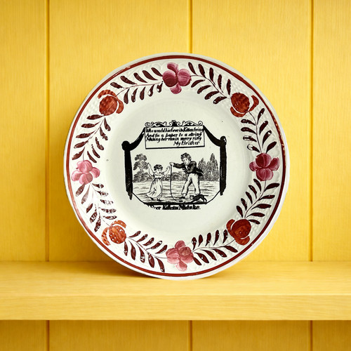 Antique children cat plate - cat,