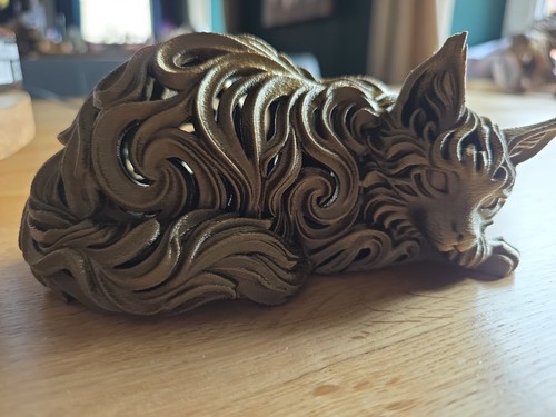 Cat ornament antique gold pla - cat,