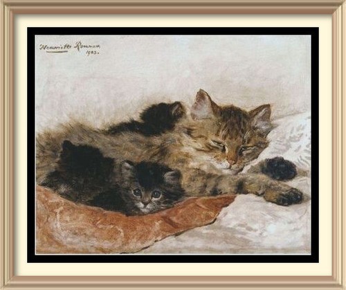 Henriette ronner knip cat - cat, art
