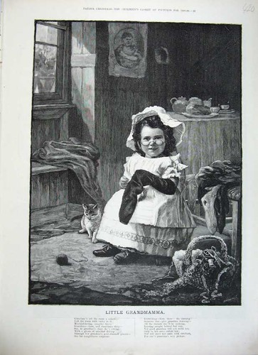 Old antique print - old, 1889