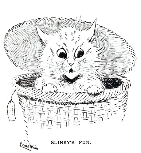 Old antique louis - wain, print