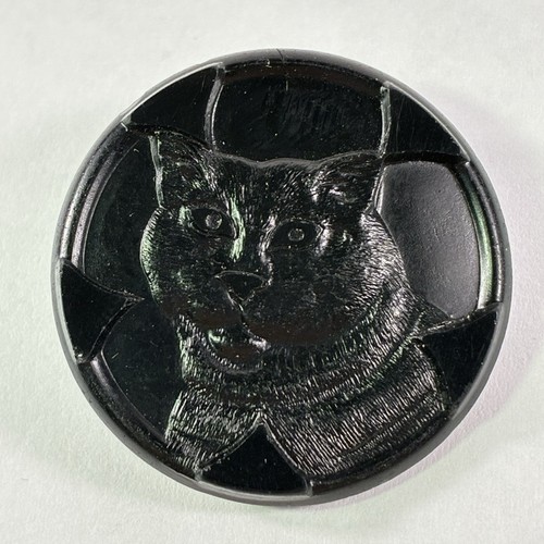 Antique black glass picture - antique,