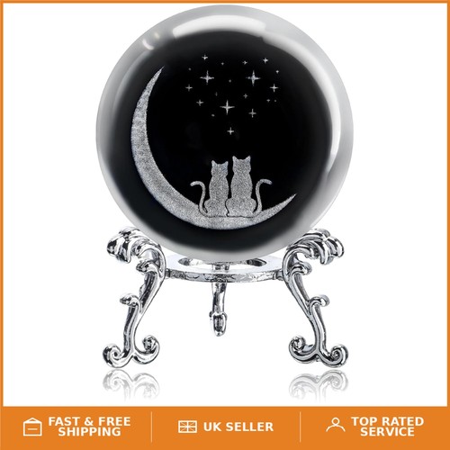 Clear antique glass cat - antique,