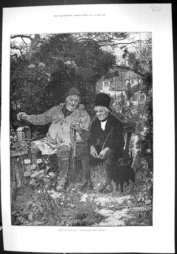 Old antique print 1884 - antique,