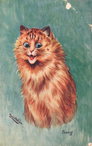 Antique louis wain postcard - louis,