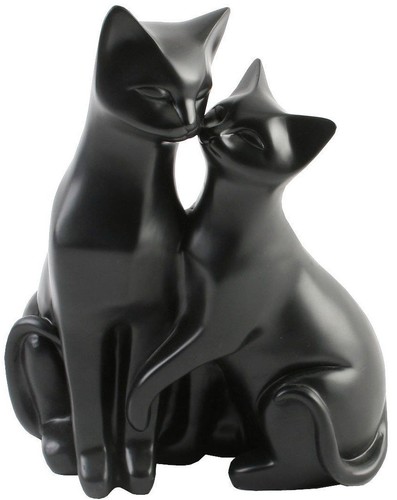 Pair black cats - cats, ornament