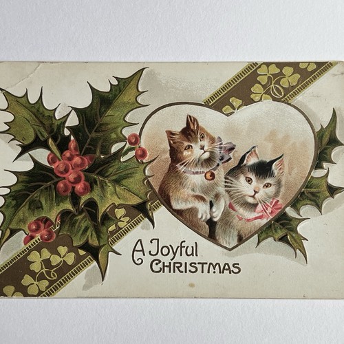 Antique postcard embossed - antique,
