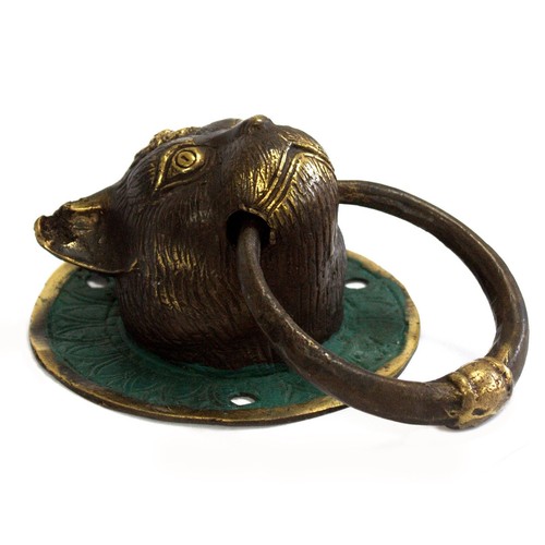 Brass door knocker - brass, head