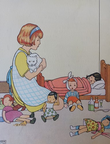 Antique childrens print 1922 - childrens,