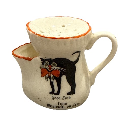 Crested black cat china - black,