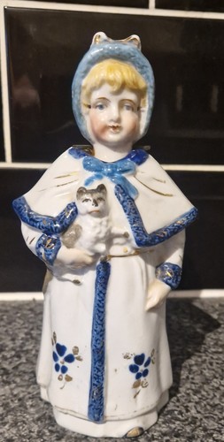 Antique porcelain nodding girl - antique,