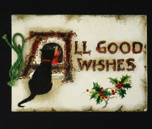 Card c1900 new year greetings - card,