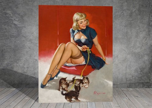 Gil elvgren woman cat vintage - gil,