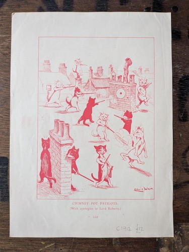 Louis wain antique bookplate - louis,
