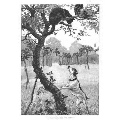 Louis wain cat and dog - wain,