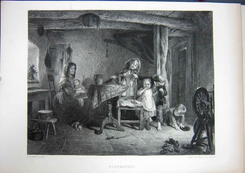 Old antique print - 1867, art