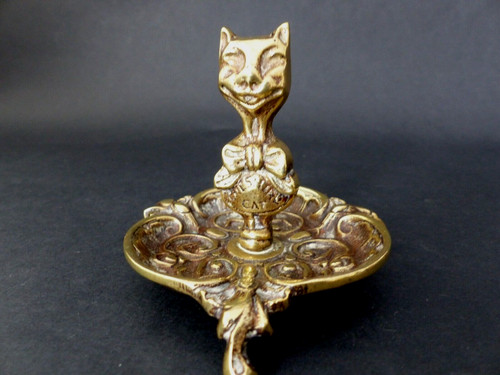 Antique brass cheshire cat - antique,