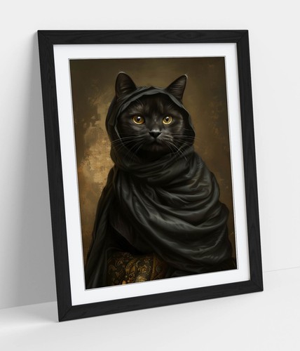 Cool black cat cloak - cat, in