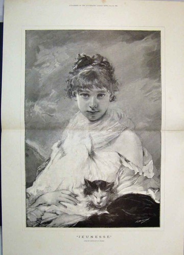 Original old antique - original, print